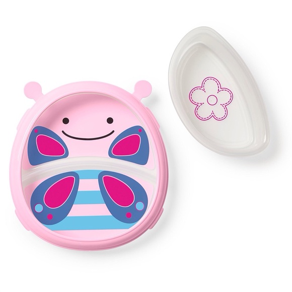 SKIP HOP Zoo Smart Serve Plate & Bowl Butterfly - Picture 1 of 2